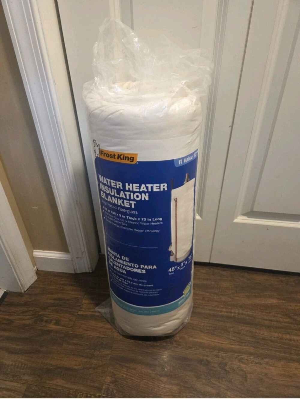FROST KING SP57/11C Water Heater Insulation Blanket, New 48" x 75" x 3"